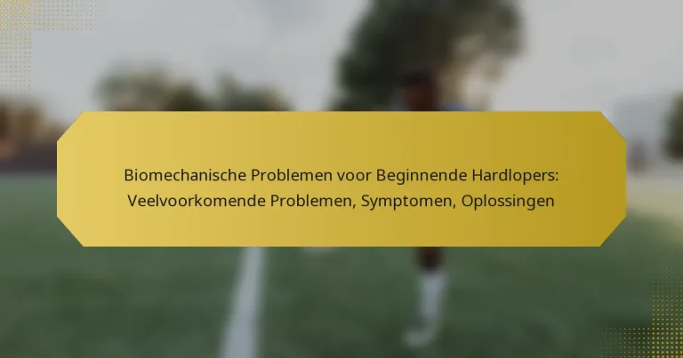 Biomechanische Problemen voor Beginnende Hardlopers: Veelvoorkomende Problemen, Symptomen, Oplossingen