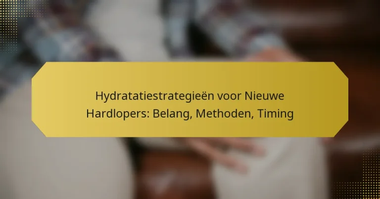 Hydratatiestrategieën voor Nieuwe Hardlopers: Belang, Methoden, Timing