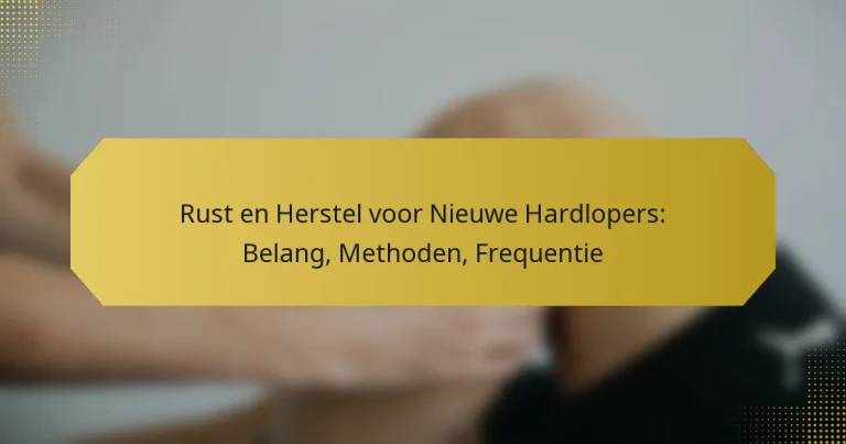 Rust en Herstel voor Nieuwe Hardlopers: Belang, Methoden, Frequentie