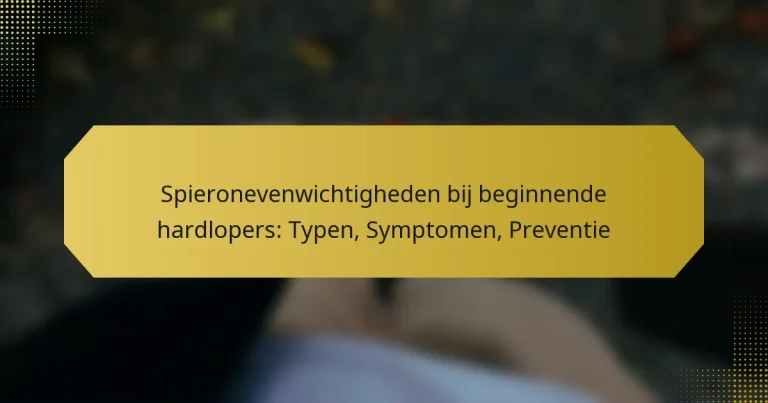 Spieronevenwichtigheden bij beginnende hardlopers: Typen, Symptomen, Preventie