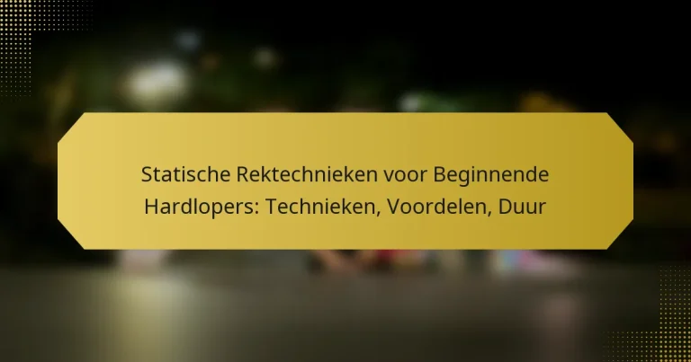 Statische Rektechnieken voor Beginnende Hardlopers: Technieken, Voordelen, Duur